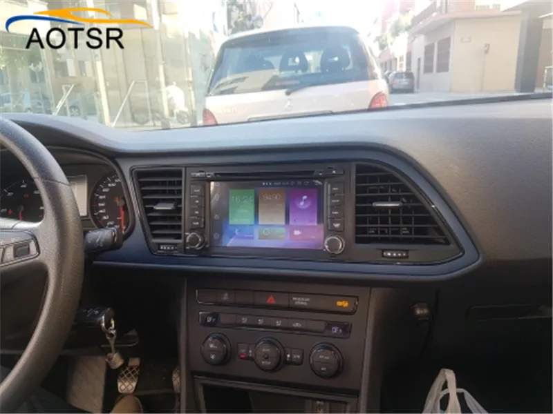 Discount 7" Android 8.0 Car CD/DVD Player Stereo Head Unit For Seat Leon 2012 2013 2014 2015 2016 2017 car gps navigation radio wit 8core 4