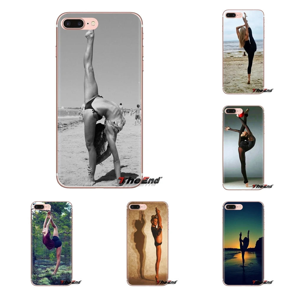Silicone Case Cover For Samsung Galaxy S3 S4 S5 Mini S6 S7 Edge S8 S9 S10 Plus Note 3 4 5 8 9 Morning Stretches Flexibility Yoga |
