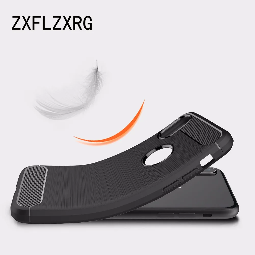 cheap Shockproof Phone Case For iphone X 6 6s 7 8 plus TPU Cover Silicone Soft Carbon Fiber Full Black Cover For iphone X 5 5S SE Capa