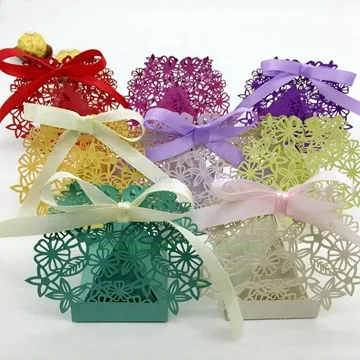 wholesale B107 100pcs/Lot43*33*68mm new hollow delicate love Wedding/Birthday/party candy/Gift Paper Box festival supplies |