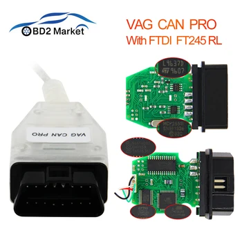 

VAG CAN PRO V5.5.1 VCP OBD2 Scanner CAN BUS+UDS+K-line with FT245RL + ATMEGA162 for vag can pro car diagnostic cable