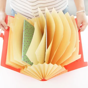 

12 Grids Organ Bag File Holder A4 Document Bags Organizer Paper Holder Business Expanding File Folders Office School Supplies