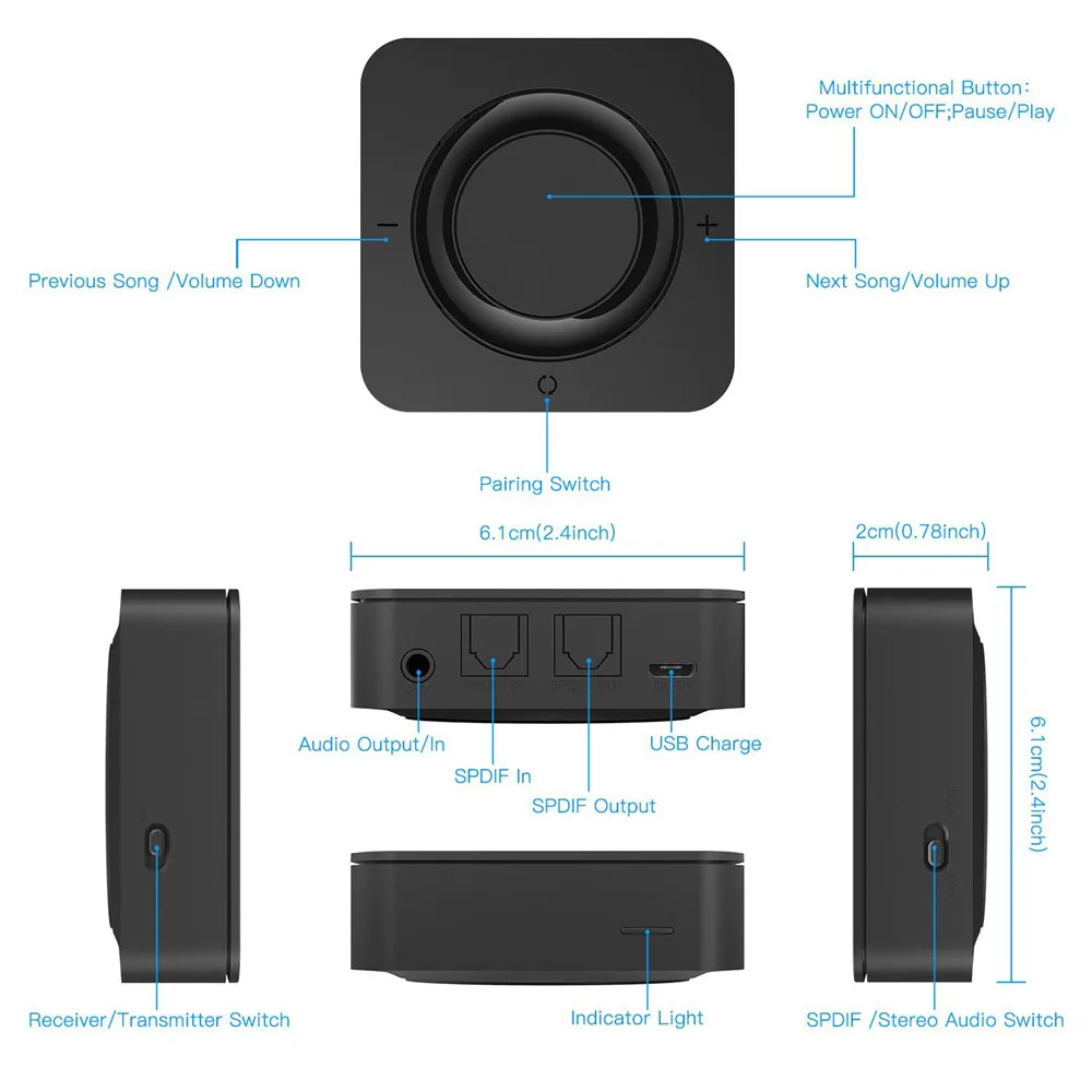 USB Bluetooth 5,0 Aptx Bluetooth адаптер 3,5 мм оптический цифровой usb кабель для зарядки Стерео ТВ Bluetooth аудио приемник передатчик