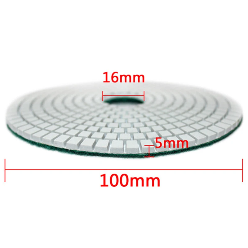 7 шт. 4 дюйма Алмазный влажный Шлифовальный Диск Гибкая полировальная подложка+ 1 шт. M10 Задняя накладка насадка для мрамора каменная керамическая плитка