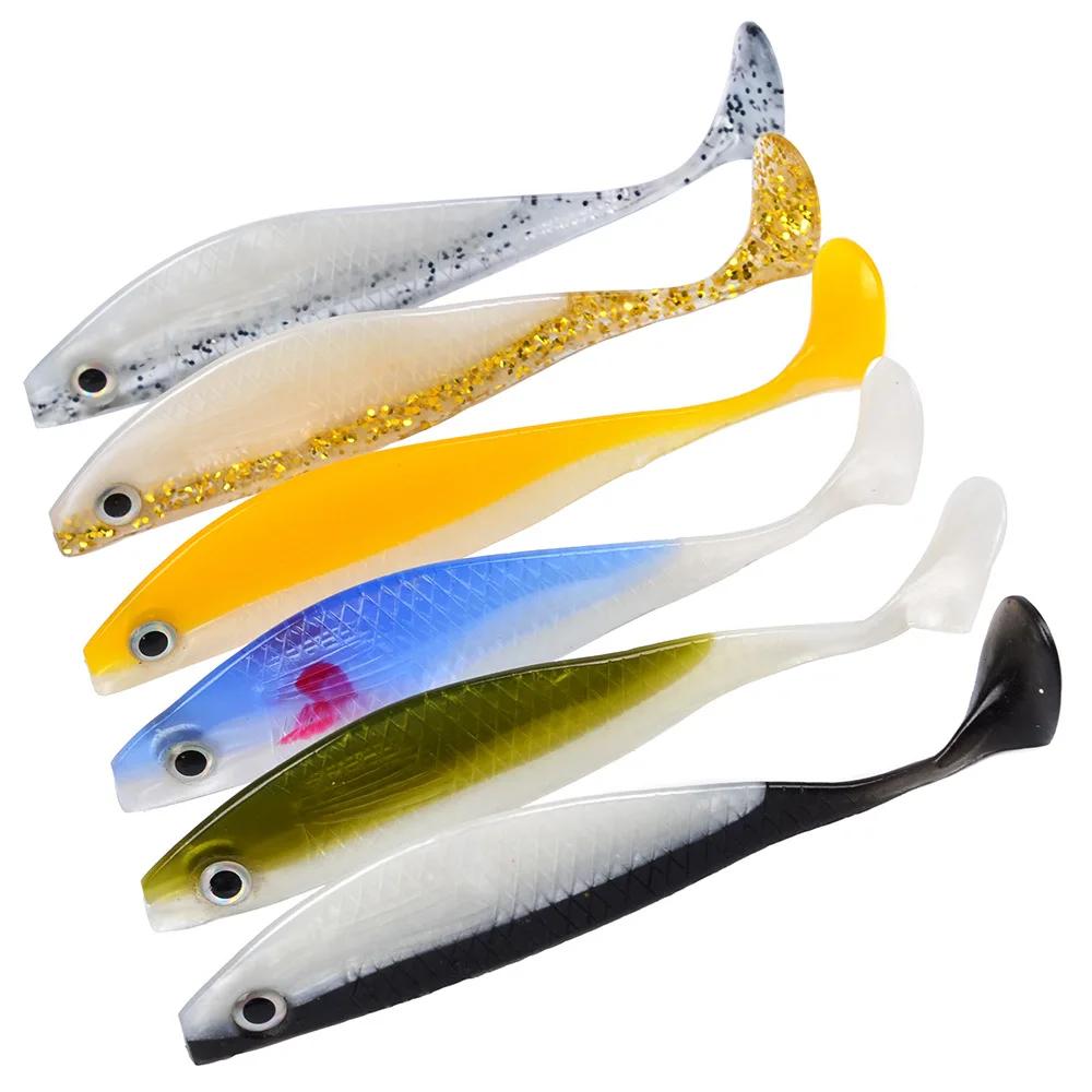 New hot 6pcs/set 11.5CM 14G Silicone shad softbaits soft artificial