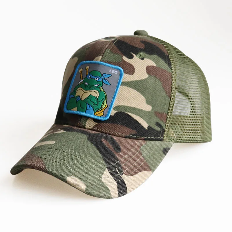 Baseball Cap Leo Man Boys Snapback Teenage Mutant Ninja Turtles Summer Hip Hop Hat Animal Cartoon Superhero Outdoor Accessory (5)