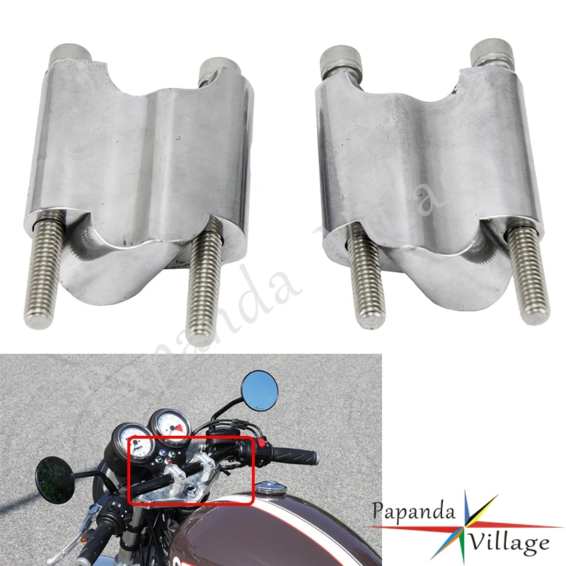 

Aluminum Motorcycle Handlebar Riser Kit 1" 25mm Handle Bar Clamps 2" Rise For Harley Sportster XL 1200X Forty-Eight 2010-2017