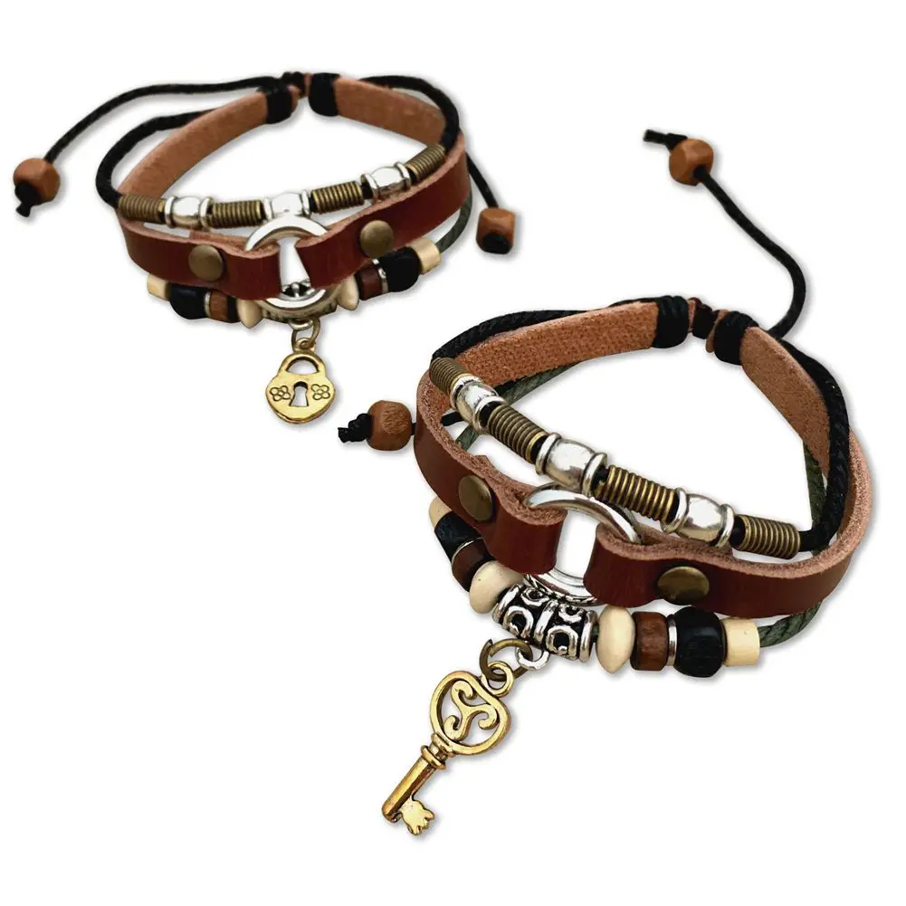 

Couples Bracelet Leather His and Hers Bracelet Lock and Key Lover's Bracelet Friendship Bracelet