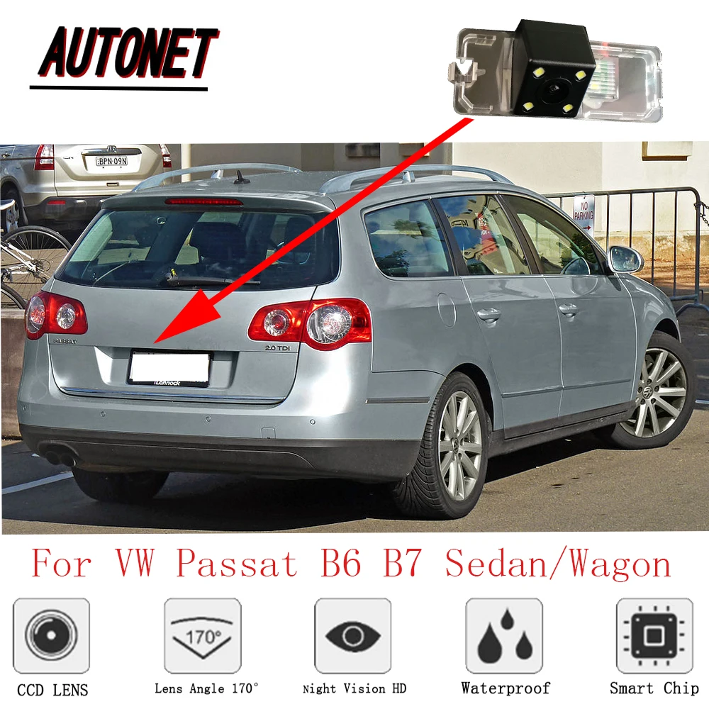 AUTONET камера заднего вида для Volkswagen VW Passat B6 Sedan/Wagon TYP3C 2005~ CCD камера ночного видения камера заднего вида номерного знака