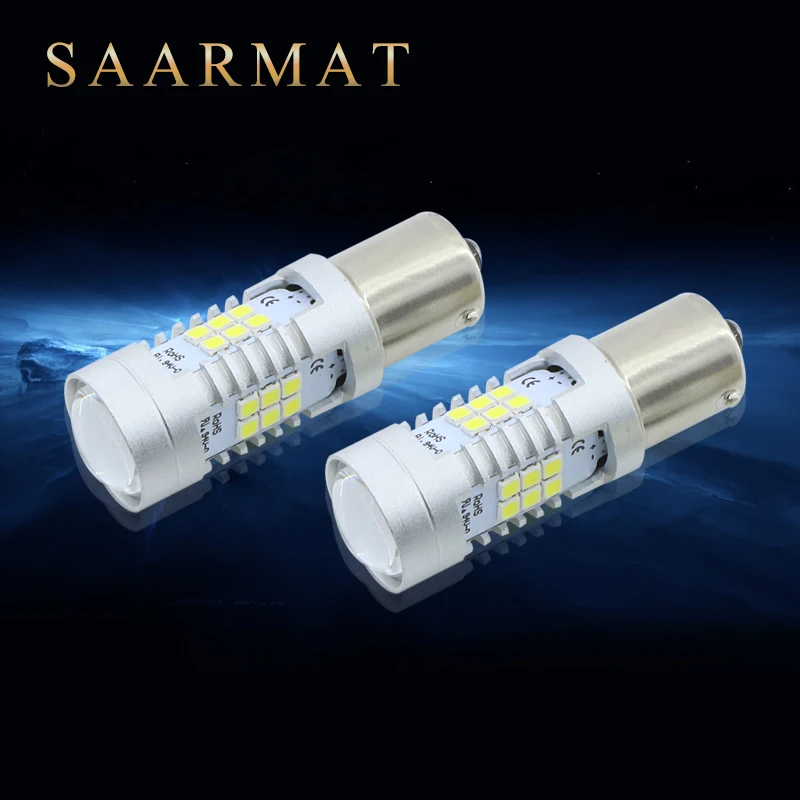 

2x P21W LED BA15S 1156 7506 S25 21SMD LED Backup Reverse Light Turn Signal Brake Stop DRL Bulb White Red Amber Crystal Blue