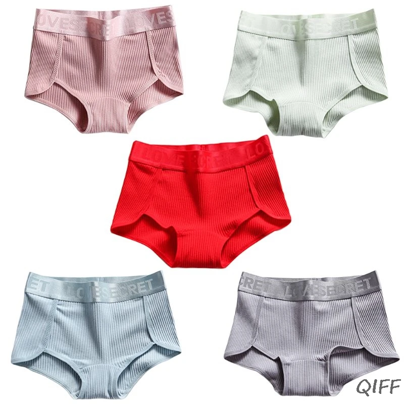 Womens High Waist Tummy Control Underwear Briefs Breathable Sweet Girls Solid Color Panties Thread Ribbed Striped Hipster Thong Womens High Waist Tummy Control Underwear Briefs Breathable Sweet Girls Solid Color Panties Thread Ribbed Striped Hipster Thong