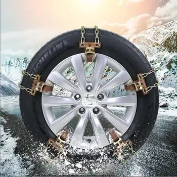

8 Pcs Tire Chains Car Snow Chains S/L/M Size Durable & Adjustable for Ice/Snow/Mud Road Safe for Driving for SUV,Truck,RV, ATV