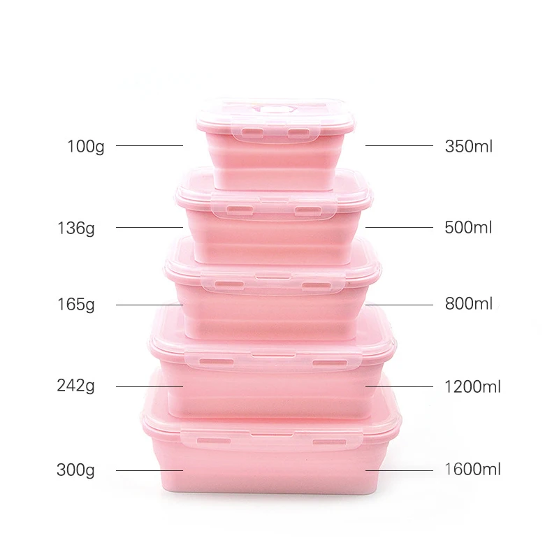 3 шт. или 4 шт./компл. пищевой силиконовый Ланч-бокс разборные для еды коробка Портативный Bento Ланч-бокс экологичный пищевой контейнер для фруктов