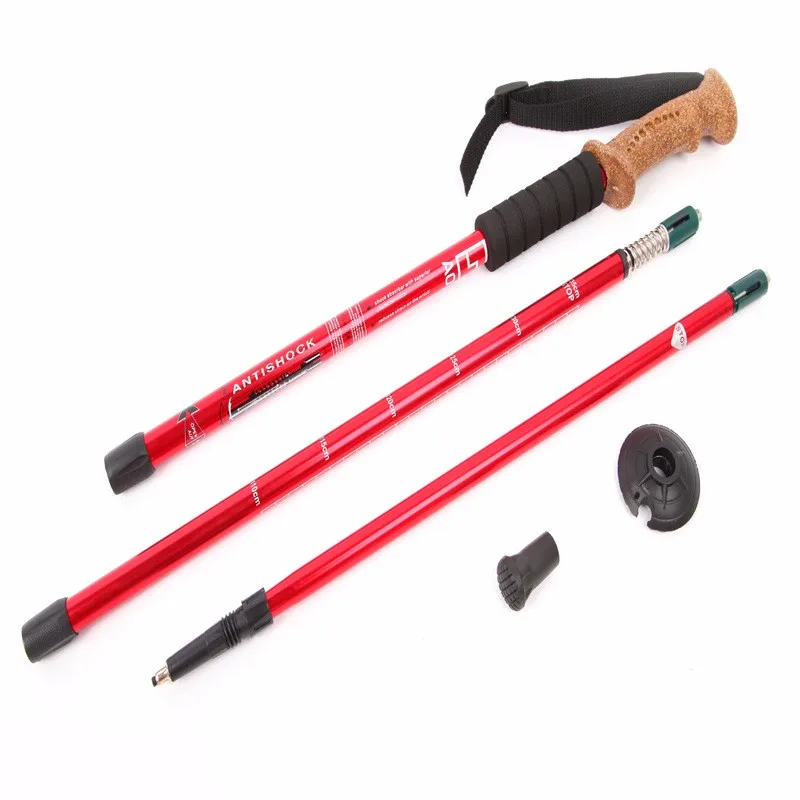 1PC Ultra light Adjustable Telescopic Aluminum Alloy Hiking Walking