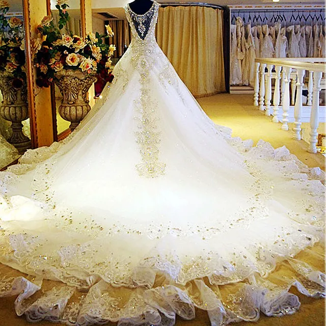 2016 Berydress Full Handmade Luxury Expensive Diamond Ball Gown Real