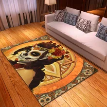 Украшение на празднование Хэллоуина коврик для мальчиков комната игровой коврик фланелевый салон коврики Креативные 3D череп печати ковры для гостиной домашний декор