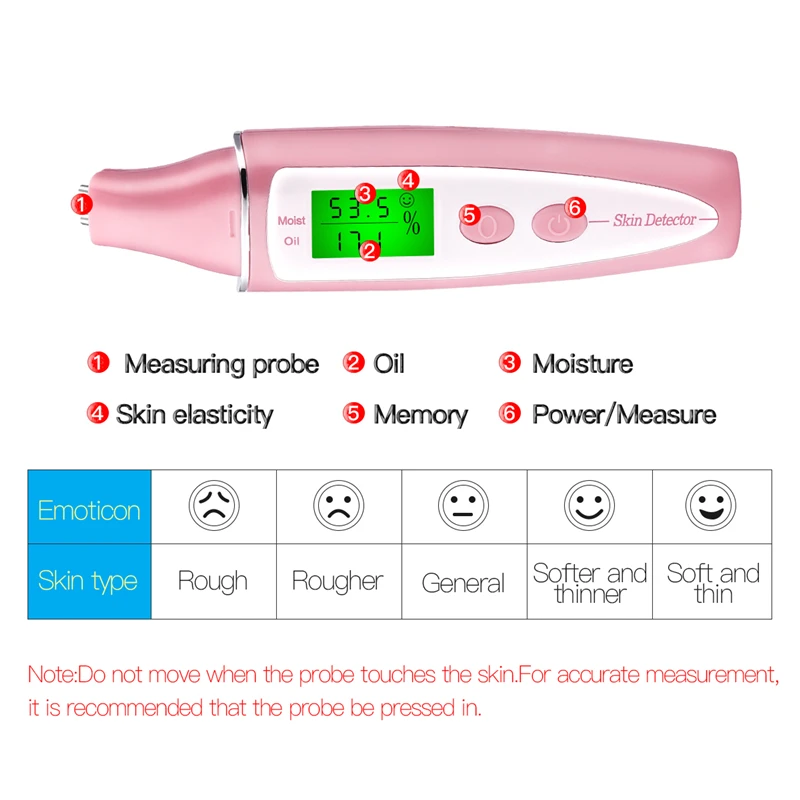 

LED Digital Skin Analyzer Facial Oil Water Monitor Detector Tester Analyzer Skin Moisture Analyzer Skin Detector Face Care Tool