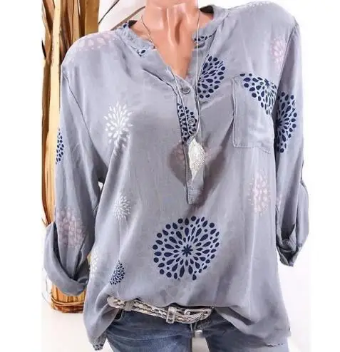 2019 Autumn Fashion Chiffon V-neck Women Blouse Long Sleeve Shirts Floral Plus Size Top Casual Sexy Office Lady Blusas 2019 Autumn Fashion Chiffon V-neck Women Blouse Long Sleeve Shirts Floral Plus Size Top Casual Sexy Office Lady Blusas