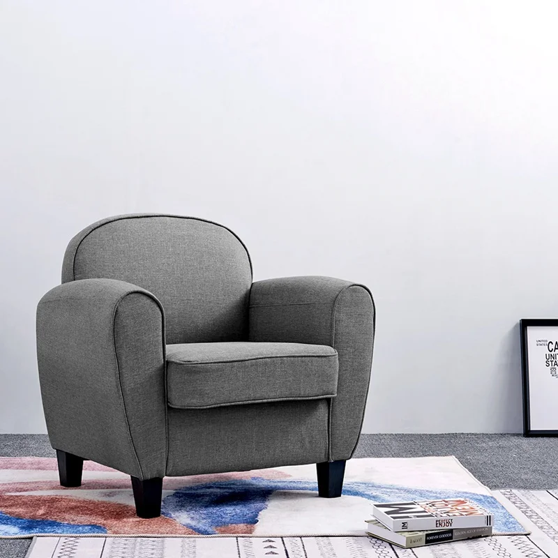 

Modern Grey Linen Tub Chair Armchair Living Room Furniture Lounge Sofa Dropshipping