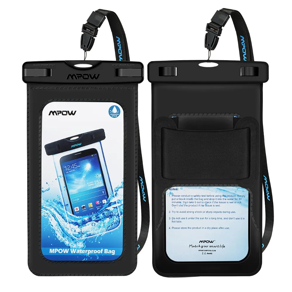 2 шт. подводный Водонепроницаемый Snowproof телефон сумка + повязку в 1 IPX8 ПВХ ABS