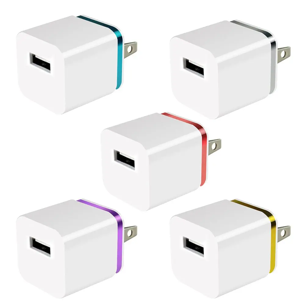 

Colorful 1A US Plug AC Power Adapter Home Trave Wall single port USB Charger for iPhone 5 6 7 plus for Samsung HTC 100pcs/lot