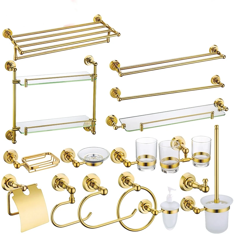 Buy Gold Brass Copper High quality 16PCS/Set Golden