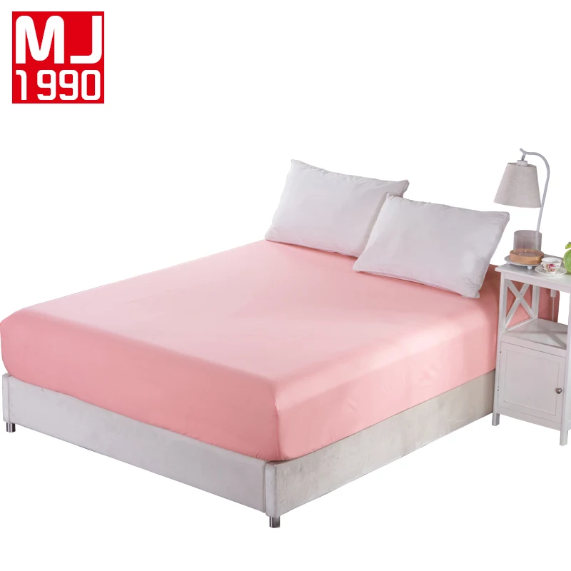 

New Modern Healthy Mattress Cover Quality Sueding 100% Polyester Solid Color Fitted Sheet Twin/Full/Queen Size Adults Bed Sheets