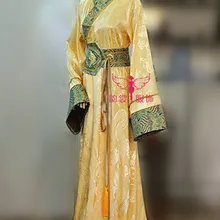 Желтый Дракон шаблон дом костюм мужской ханьфу Маленький рукав косплей мужской костюм