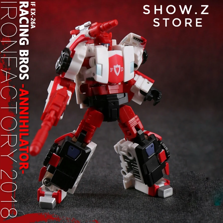 

[Show.Z Store] IronFactory IF EX-26A EX26A Racing Bros Annihilator Red Alert Transformation Action Figure
