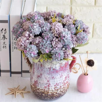 

Fake Autumn Chrysanthemum Ball (10 heads/bunch) Simulation mini Hydrangea for Wedding Home Showcase Decorative Artificial Flower