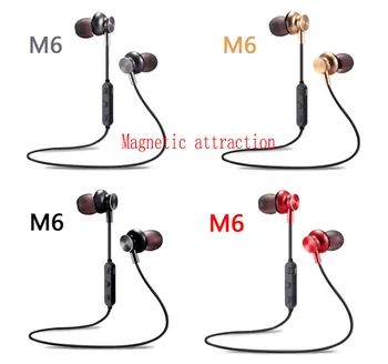 

Universal Magnetic attraction Bluetooth Earphone Headset waterproof sports 4.2 with Charging Cable Young Earphone Build-in Mic