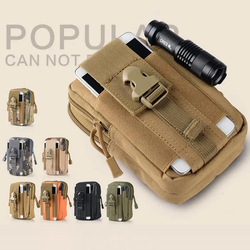 Universal Outdoor Tactical Holster Military Molle Hip Waist Belt Bag Wallet Pouch Purse Phone Cases For iPhone LG HTC Samsung