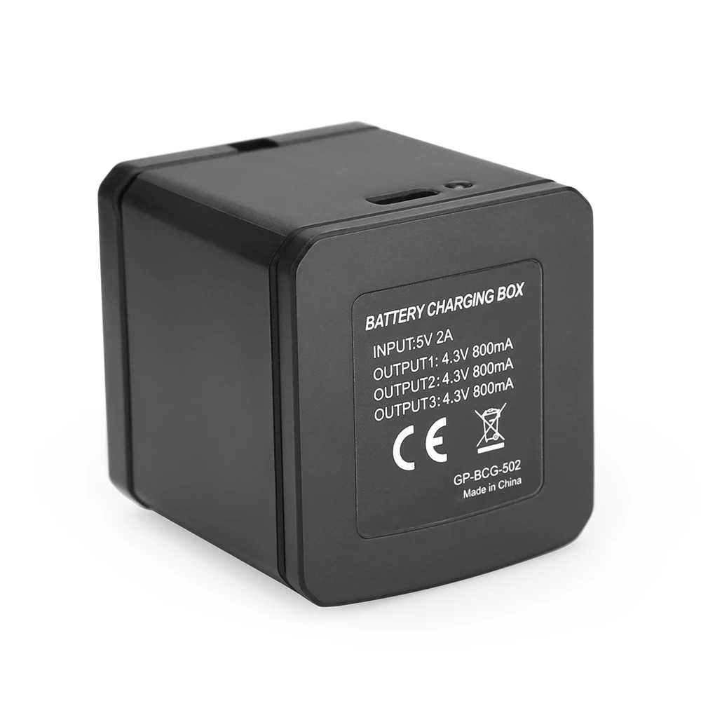 Зарядное устройство TELESIN для Gopro Hero 6 5 3 way с портами кабелем USB Type C зарядная док
