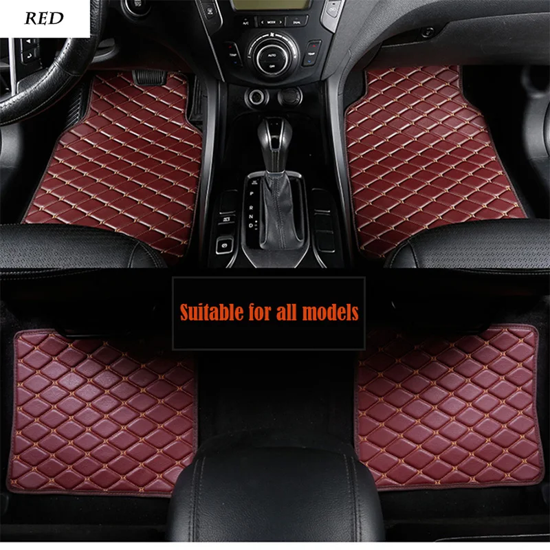 Universal leather car floor mats for Volkswagen polo sedan touran 2007
