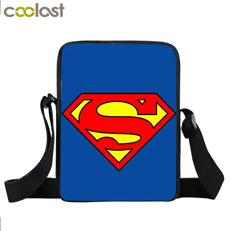 Сумка через плечо с героями мультфильмов для мужчин и мальчиков; детская школьная сумка с логотипом Супергероев Комиксов; мини-сумка-мессенджер - Цвет: XKB MEIMAN09