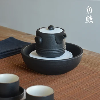 

Coarse pottery kiln handmade retro vintage antique household Japanese teapot Kung Fu cooking tea pot teaware health water kettle