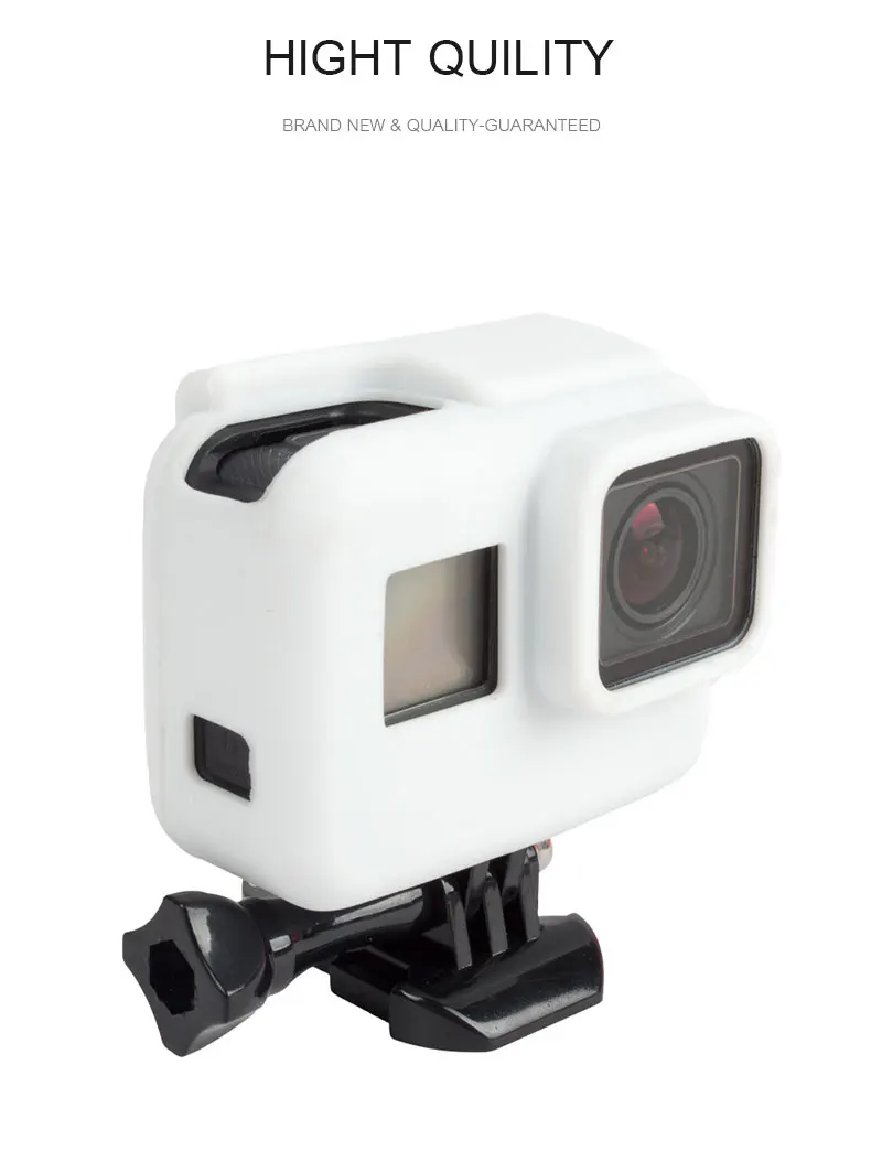 Colorful Soft Silicone Rubber Frame Protective Case for GoPro Hero 5 Black Protective Cover for Go Pro 5 Camera Accessories (1)