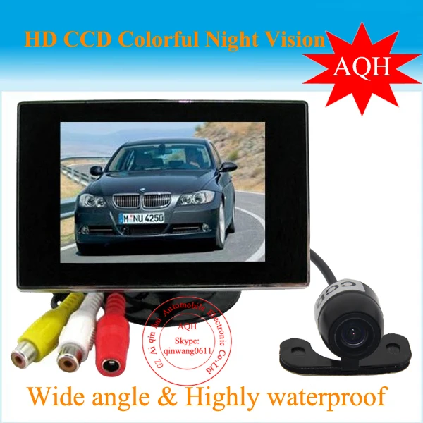 Free Shipping 3 5 Inch TFT LCD Car Video Monitor Rear View Reversing Parking Backup IR
