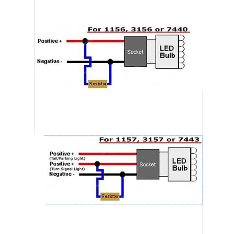 WLJH 2x50 W 6ohm Led нагрузочный модуль H1 H3 H4 H7 H8 H11 9006 1156 1157 HID головной светильник DRL Противотуманные светильник проводки декодер компенсатора