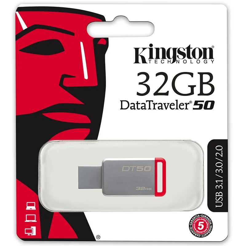 Kingston USB флеш-накопитель USB 3,0 флеш-накопитель 32 Гб USB 3,1 флеш-накопитель Memoria металлическая ручка-накопитель карта памяти cle usb 32 Гб Флешка U диск