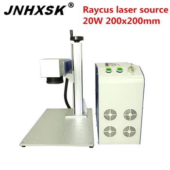 

JNHXSK 20W 200x200mm fiber laser marking machine desktop mini portable Rsycus laser source for ring nameplate logo phone cover