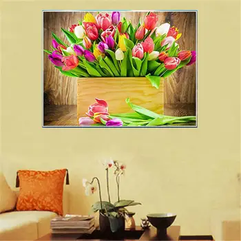 

NEW 5D DIY Diamond embroidery Flowers diamond painting Full Square Cross Stitch full Set Rhinestone home decor gift Wall Sticker