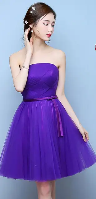 Purple Prom Dresses 2019 8th Grade High School Graduation Dresses