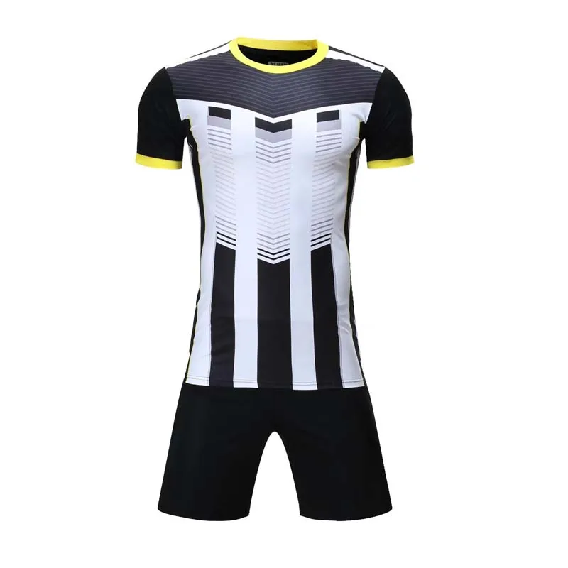 Men's New 2017 Orange And Blue Color Breathable Soccer Jerseys Sets