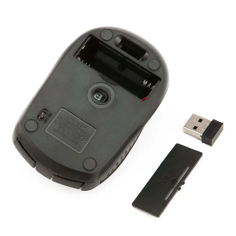 2.4GHz Wireless Mouse Portable Intelligent Gaming Mouse Optical Rolling Gamer Mice USB Receiver for PC Laptop Computer