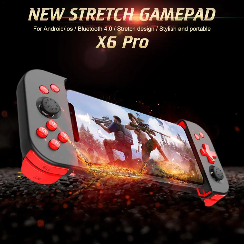 Беспроводной геймпад Bluetooth Red Warrior X6Pro Peace Elite Телефон игровой контроллер