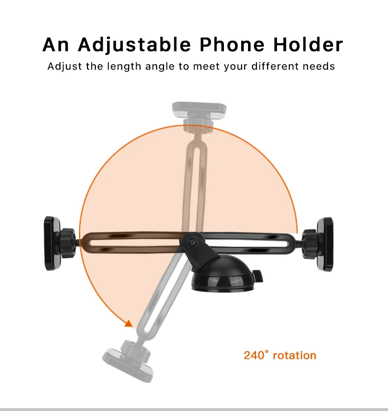 Magnetic Car Phone Holder Stand Windshield Sucker Car Mount (10)