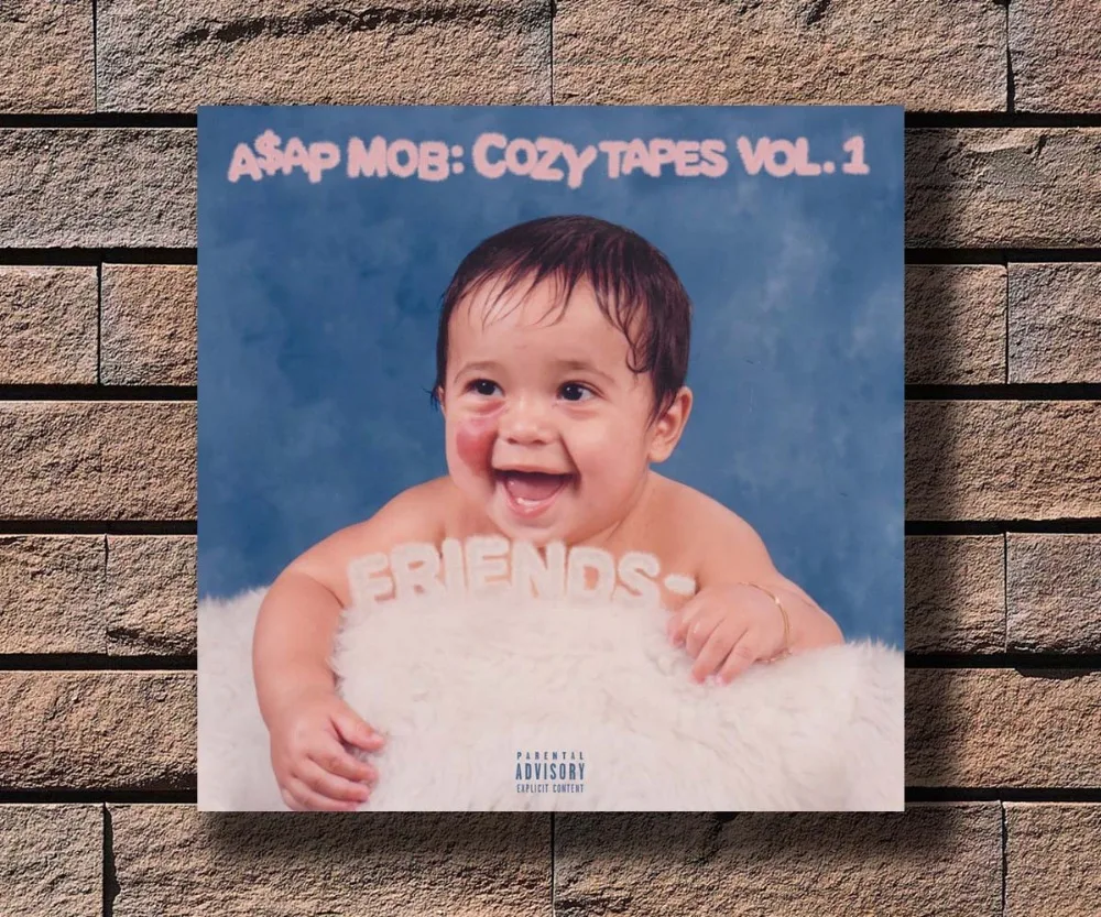 

G-833 ASAP Rocky A$AP Mob Cozy Tapes Vol 1 Rapper Album Poster Art Canvas Print Decoration 12x12 20x20 24x24inch Print
