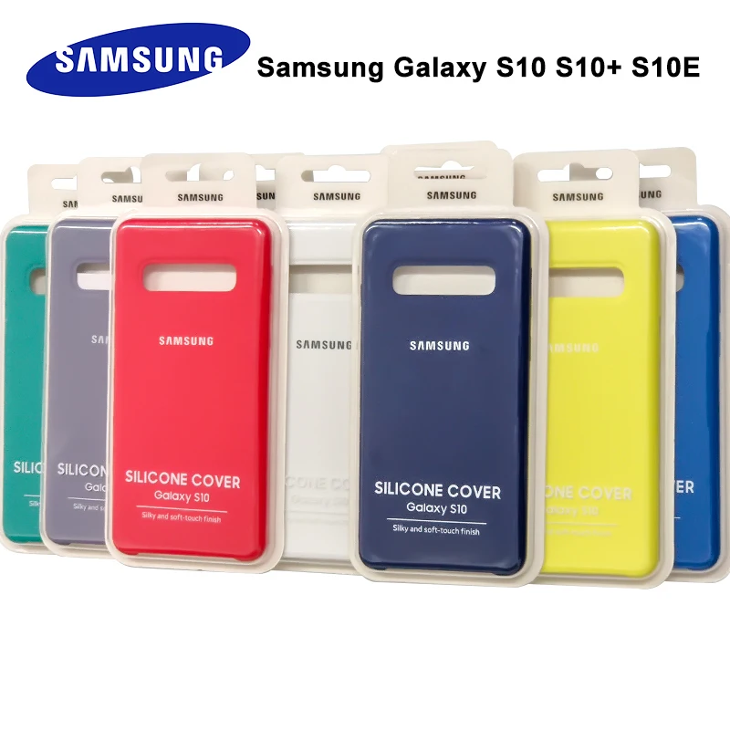 

S10 Case Original Samsung Galaxy S10 Plus S10e Silky Silicone Cover High Quality Soft-Touch Back Protective Galaxy S10+ S10 E