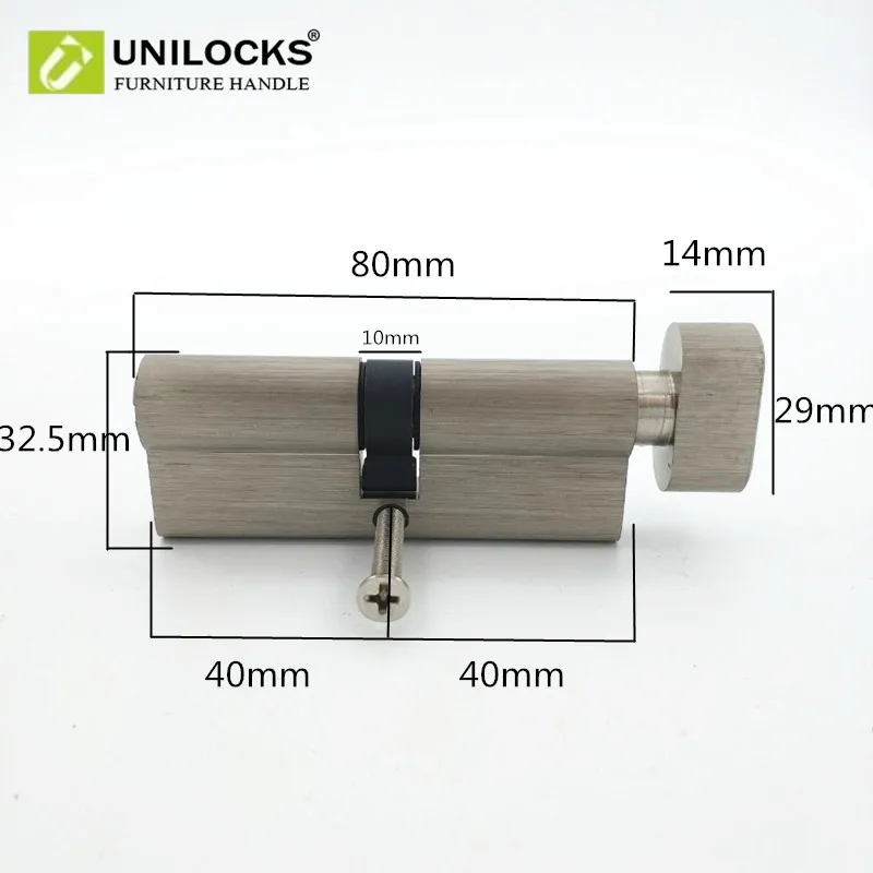 

UNILOCKS 2 Sets 80=40+40mm Cylinder with Same Key Pure Copper General 80mm Lock(10pcs keys) plus 2 sets Cylinder Rosette(gift)